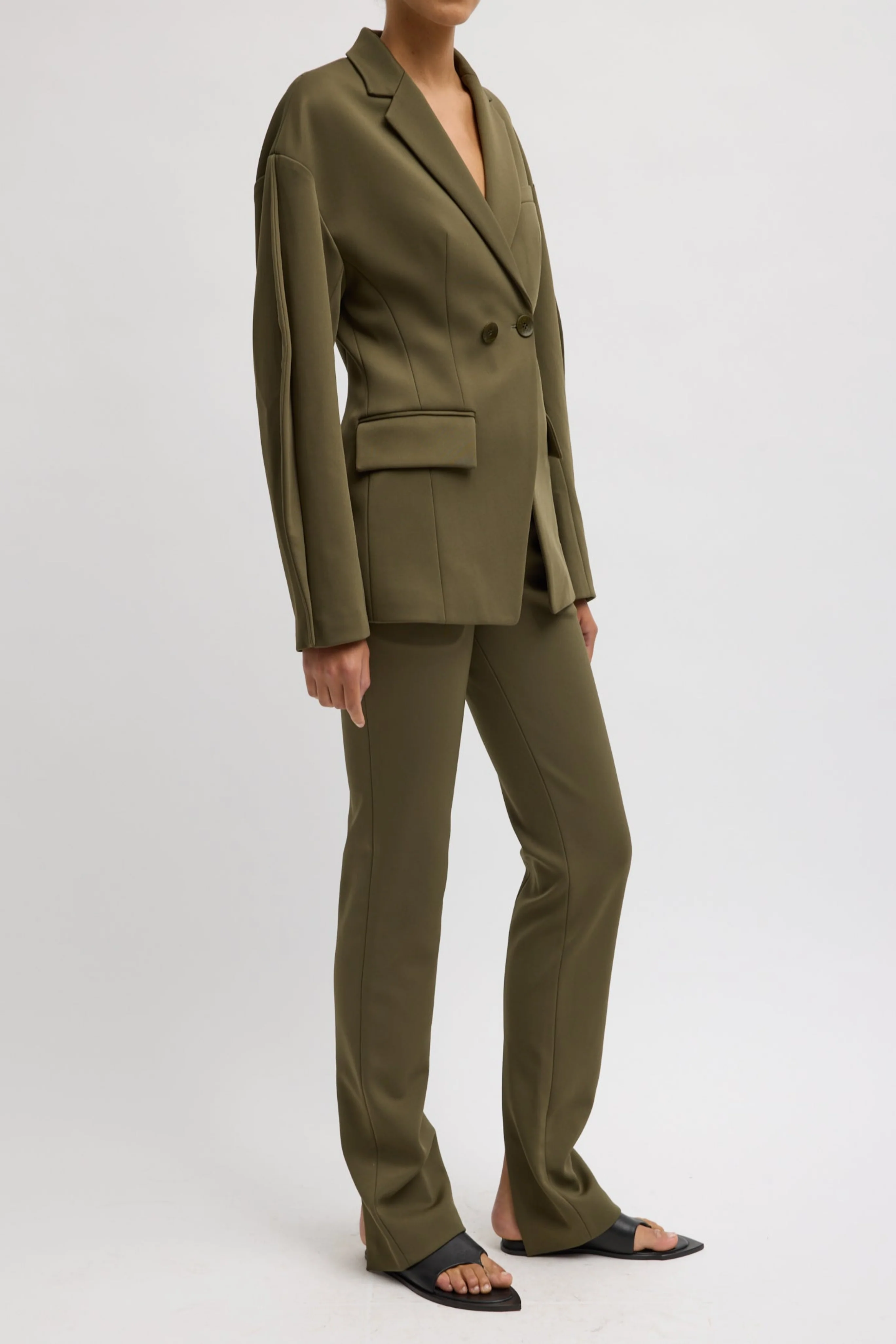 Spring Bonded Twill Sculpted Blazer - Image 5