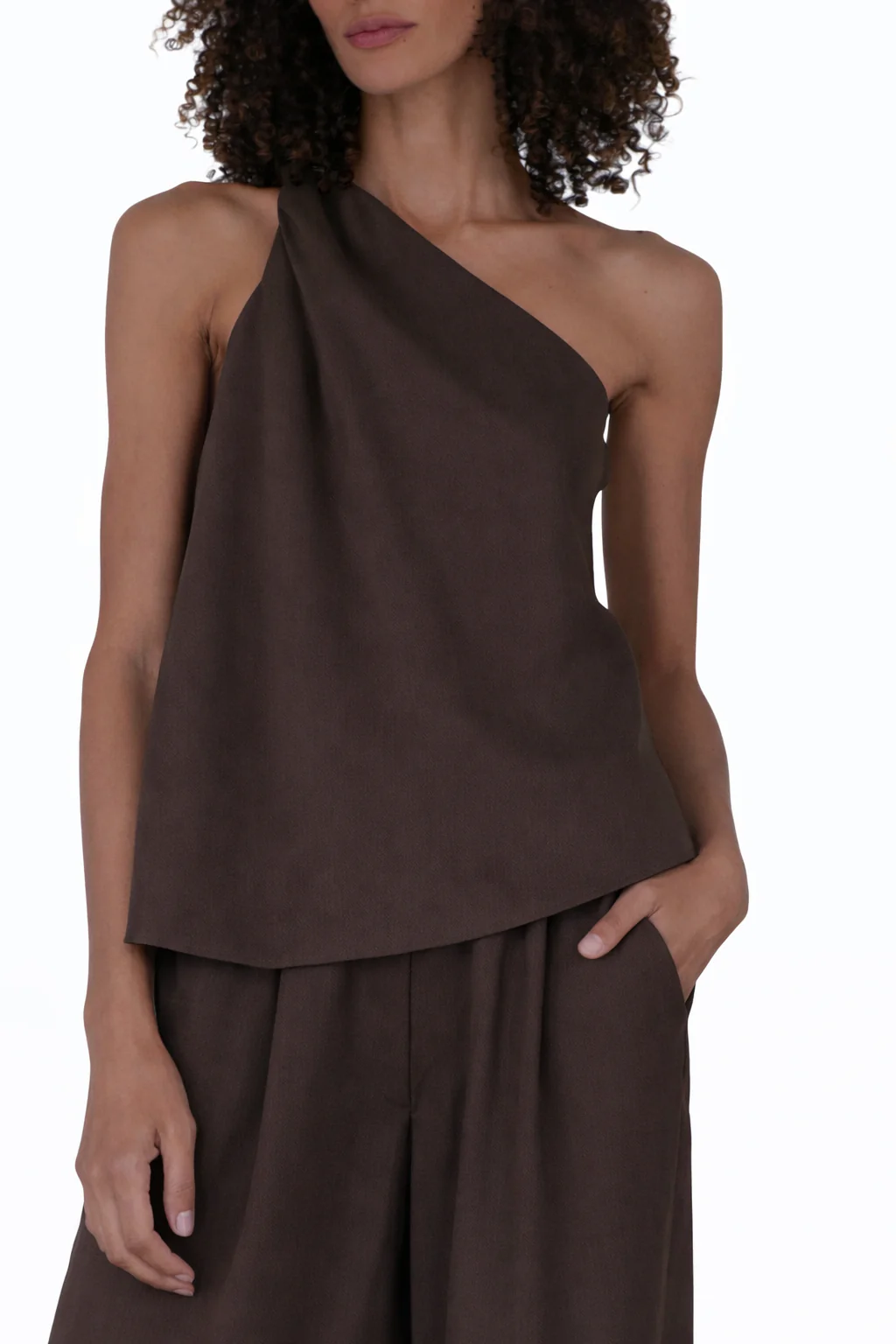 Stripe One Shoulder Top - Image 3