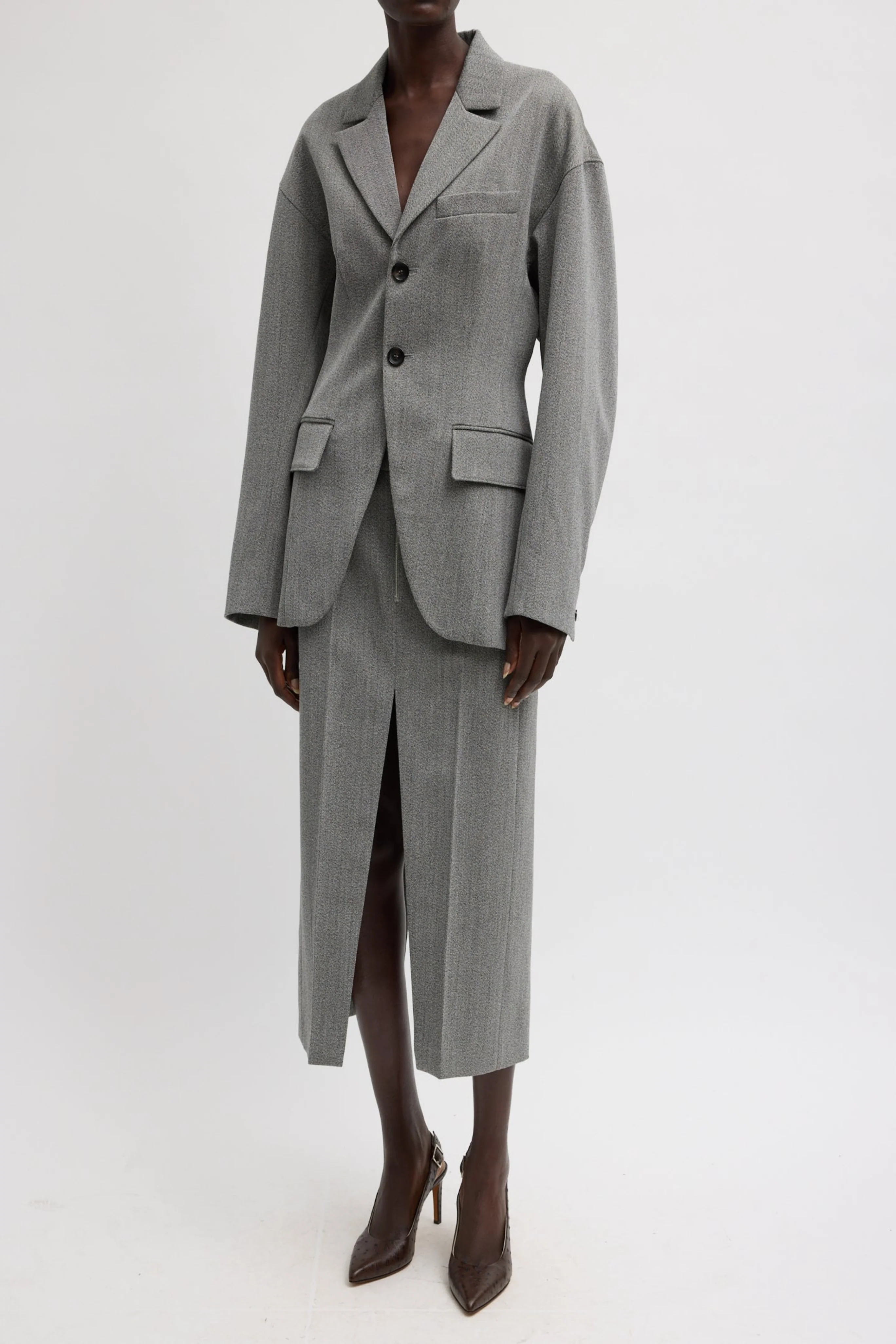 Structured Wool Sculpted Blazer - Image 4