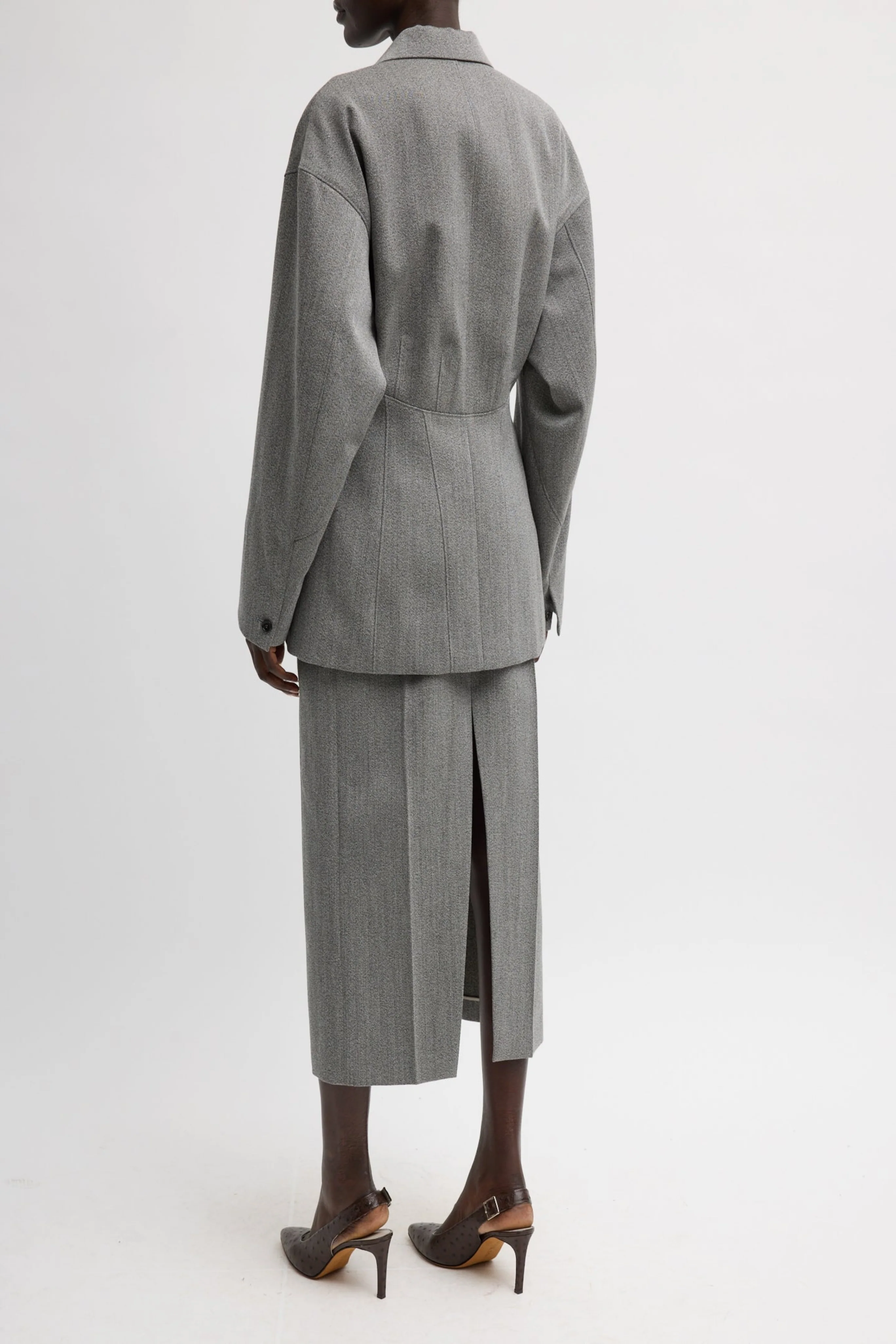 Structured Wool Sculpted Blazer - Image 6