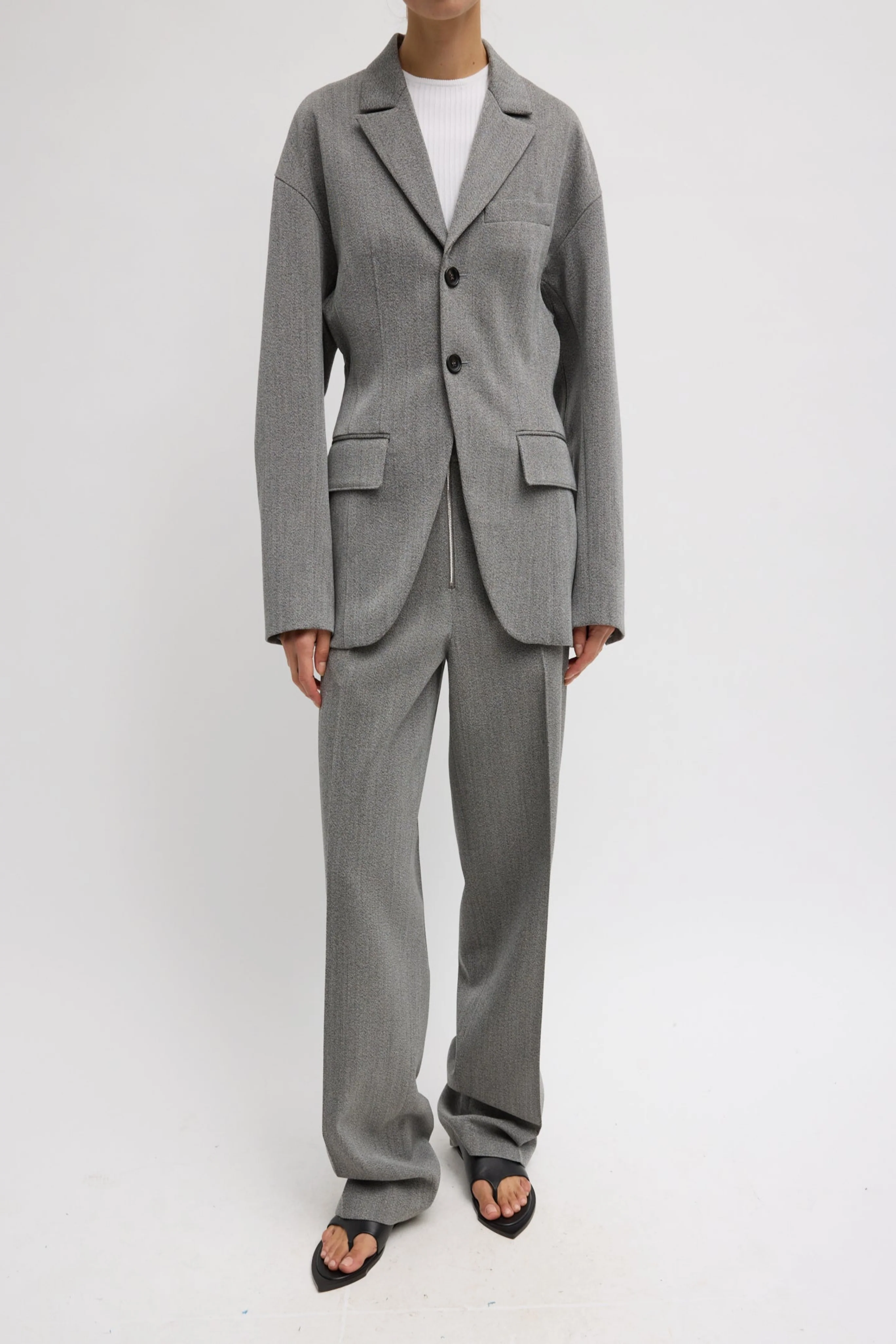 Structured Wool Sculpted Blazer - Image 7