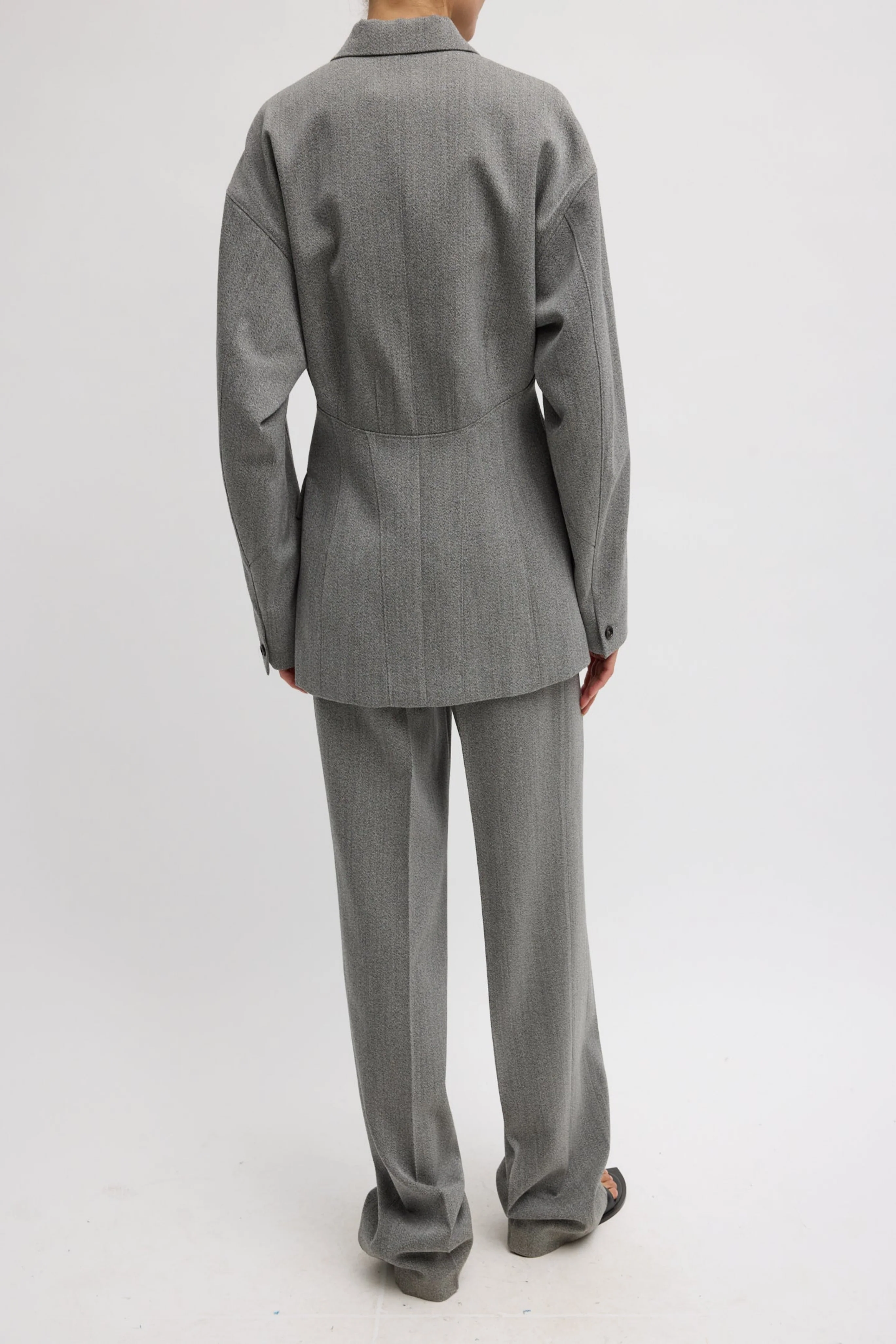 Structured Wool Sculpted Blazer - Image 9