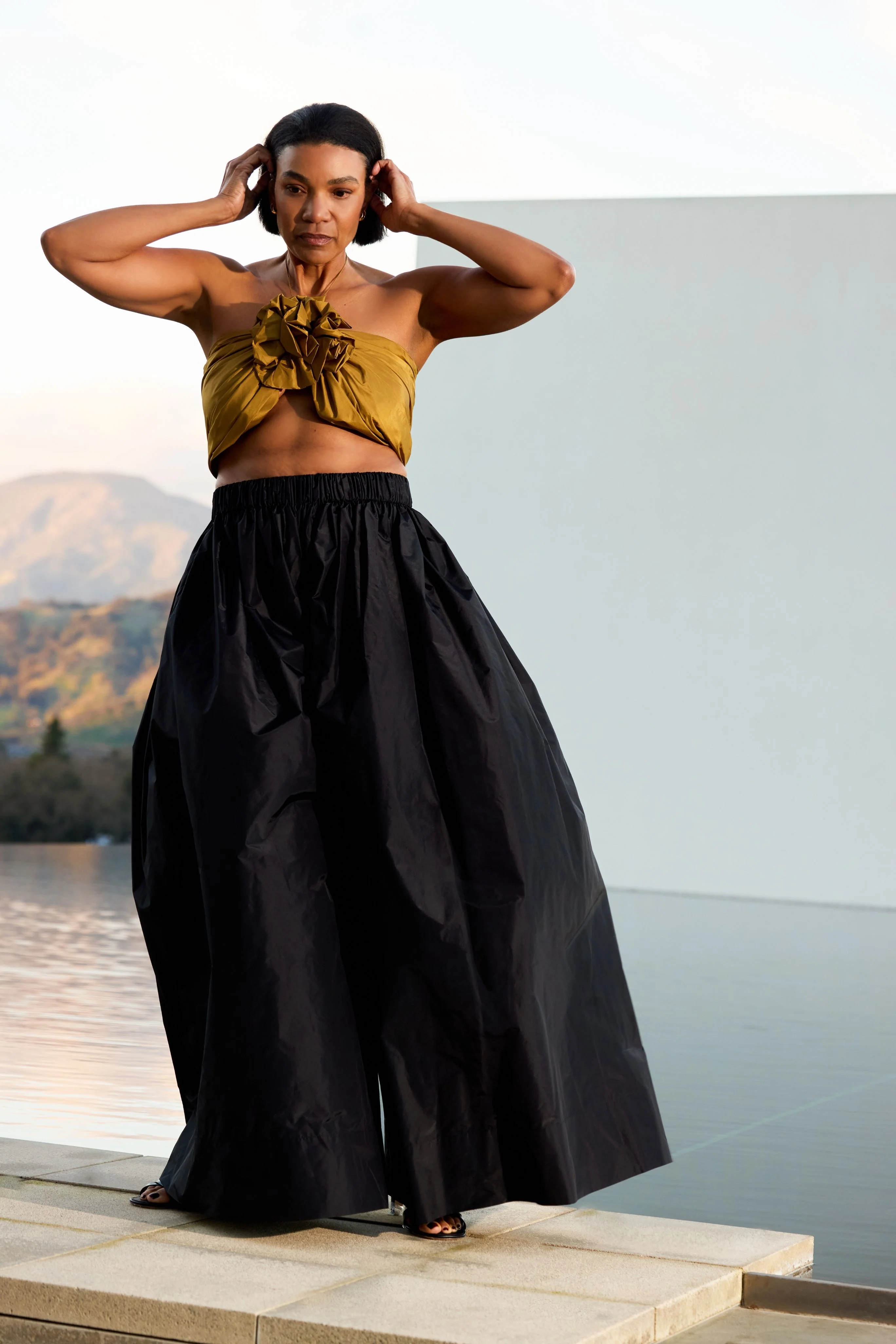 Taffetas Palazzo Trousers - Image 3