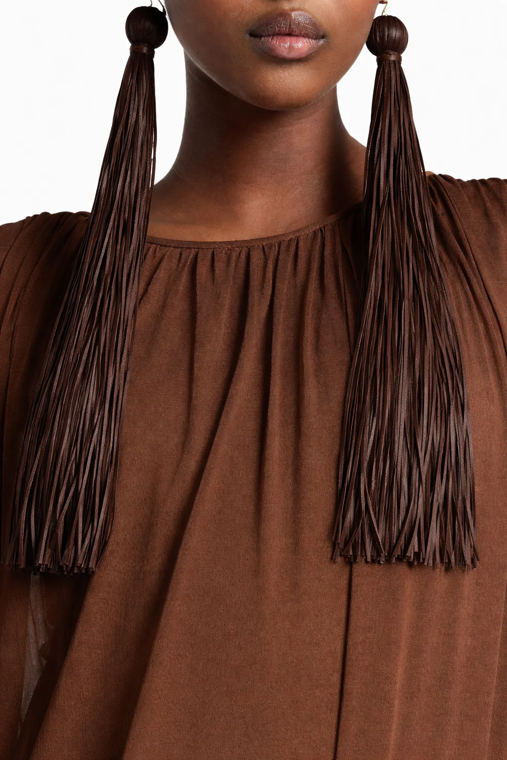 Tassel Earring in Espresso - Image 3