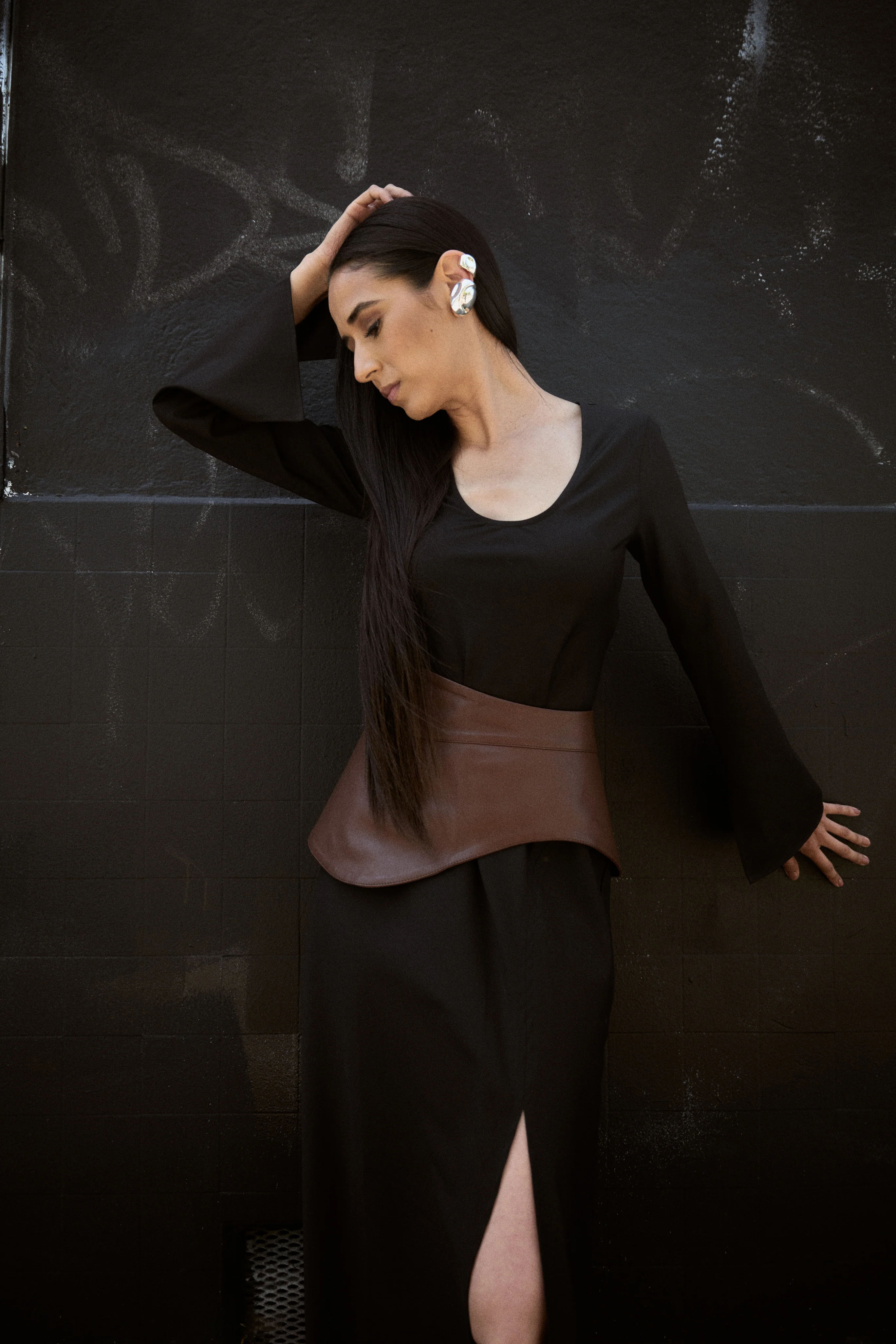 The Bias Black Dress - Image 3