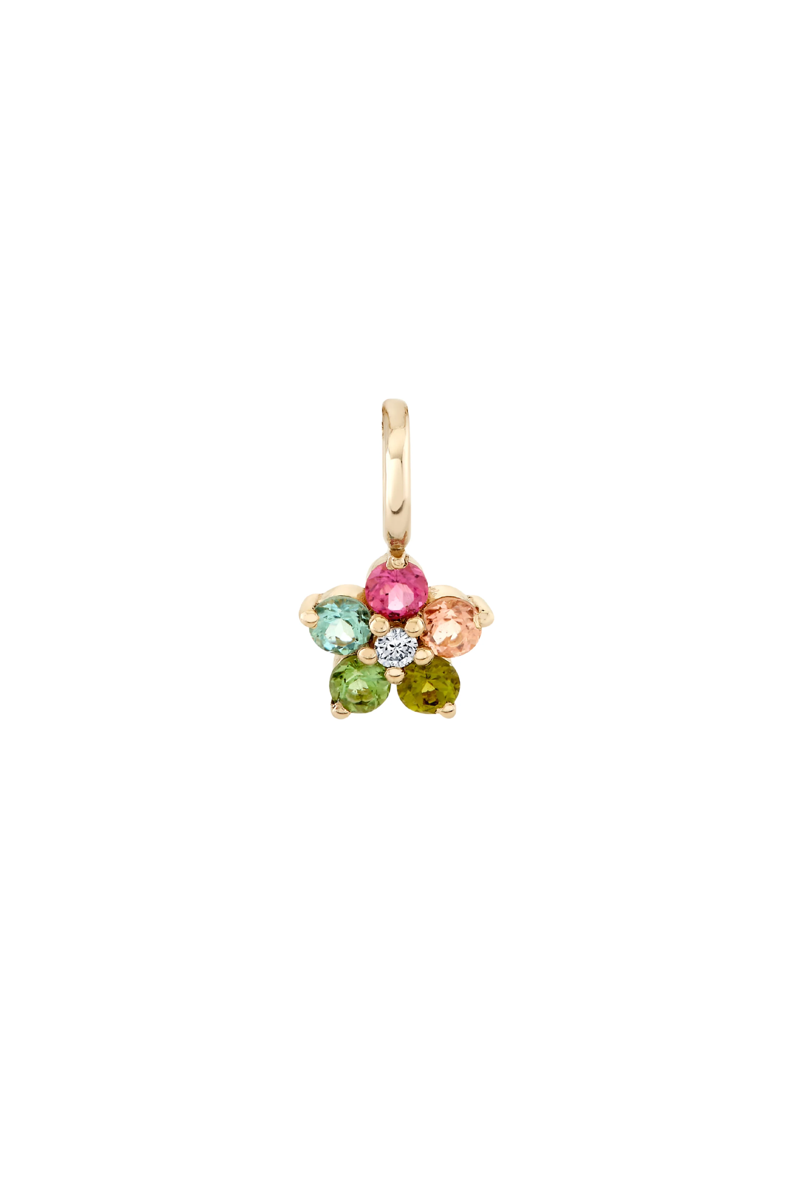 Tourmaline and Diamond Aurora Charm Necklace - Image 3
