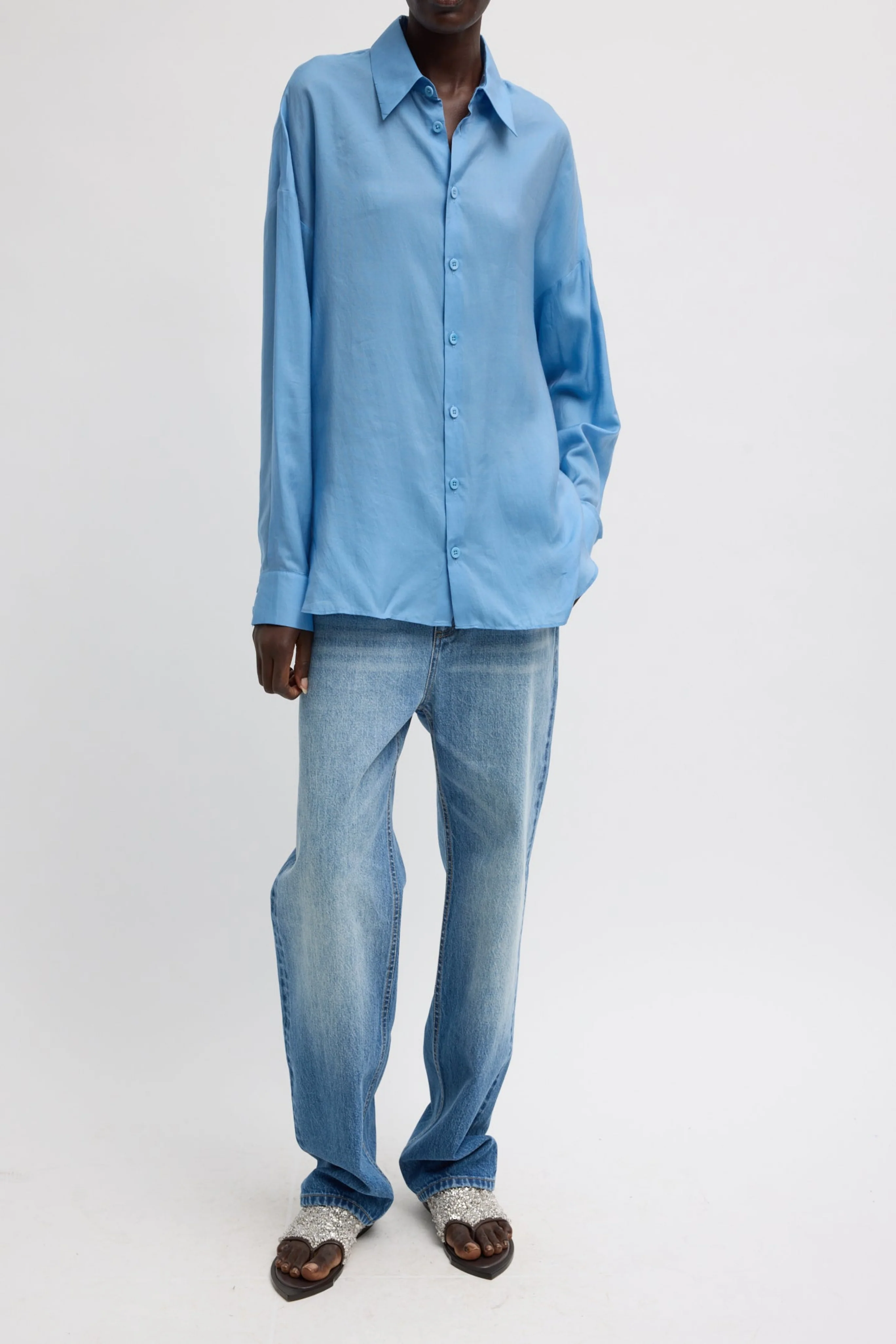 Ultra Light Silk Tencel Oversized Shirt - Image 2