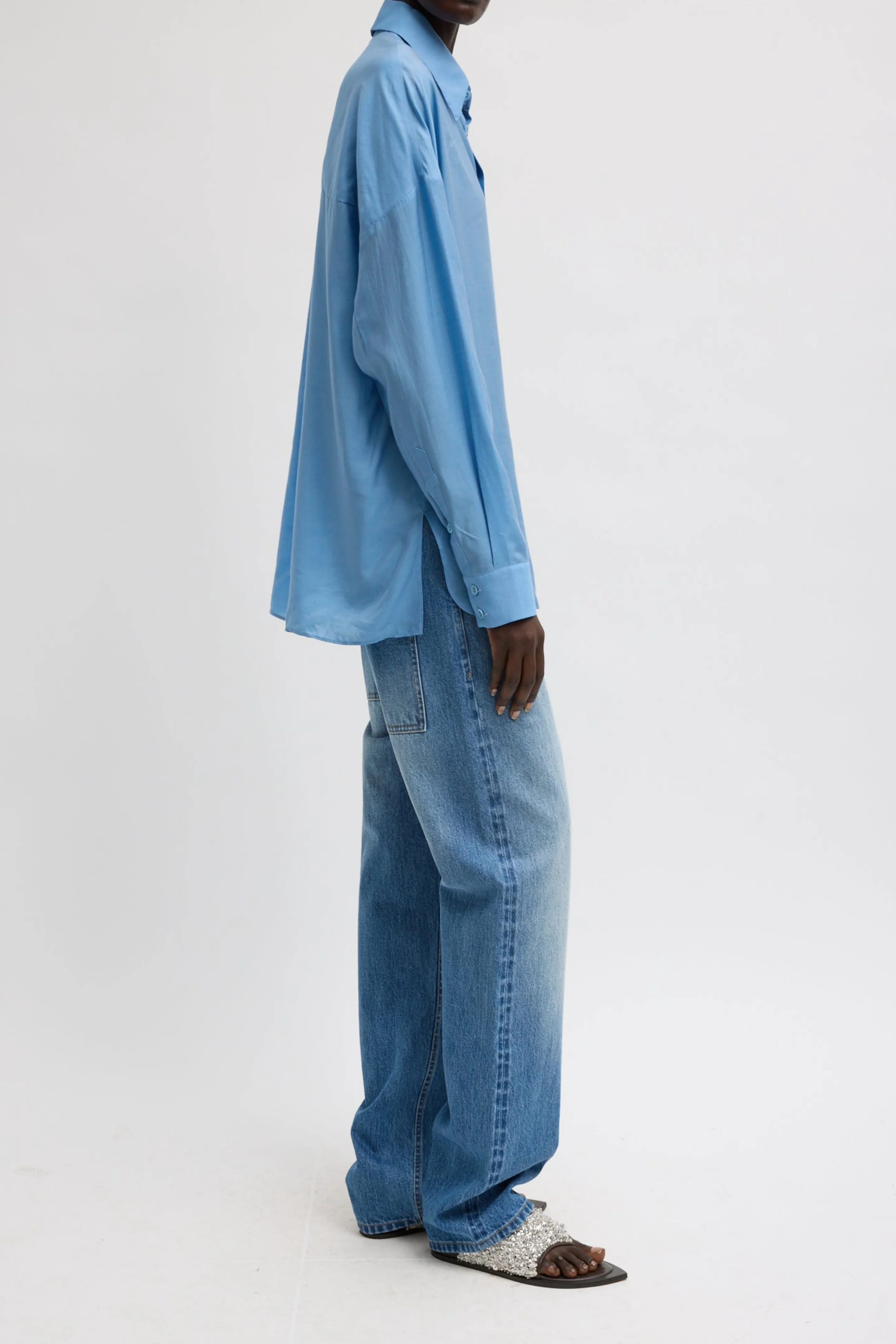 Ultra Light Silk Tencel Oversized Shirt - Image 3