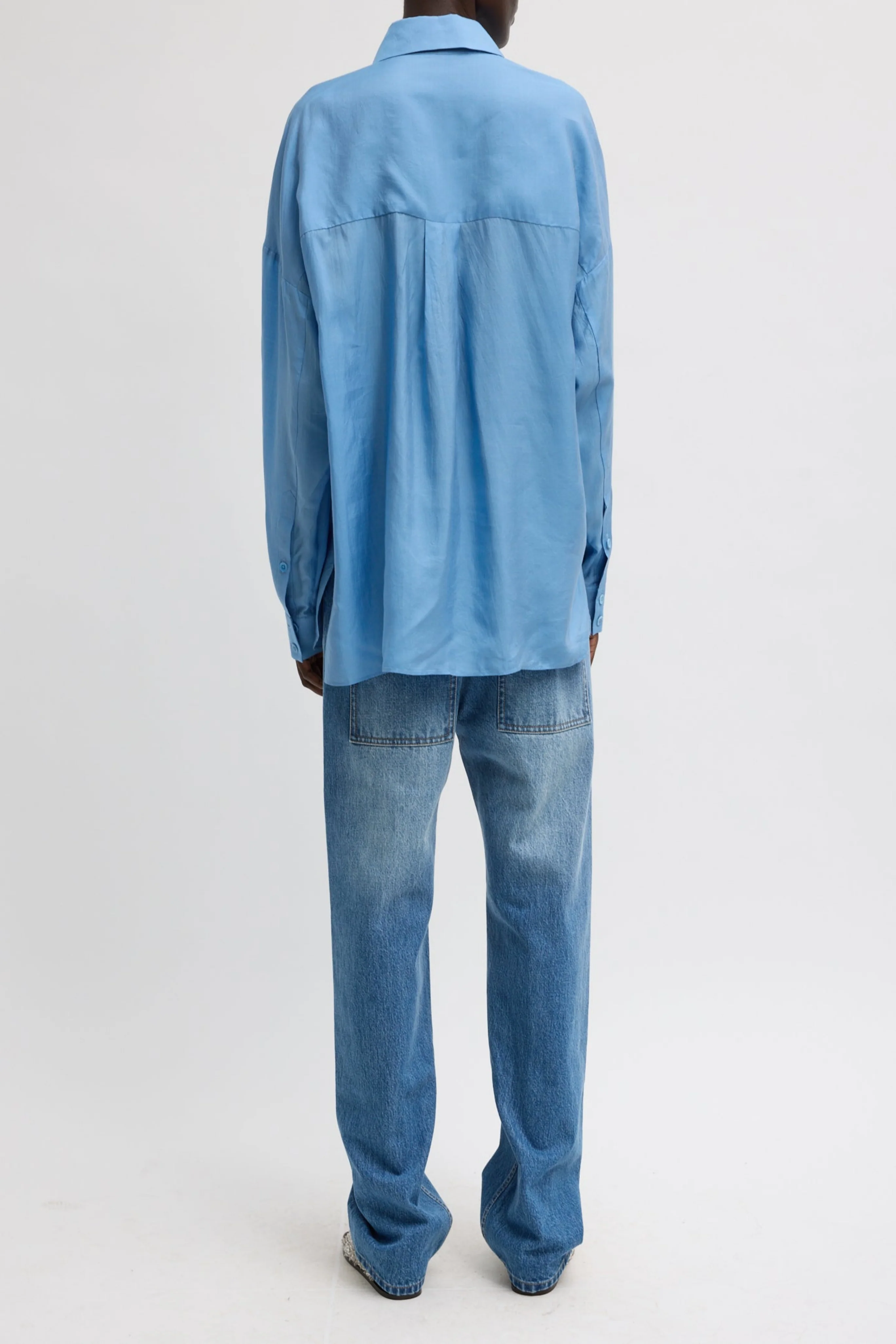 Ultra Light Silk Tencel Oversized Shirt - Image 4