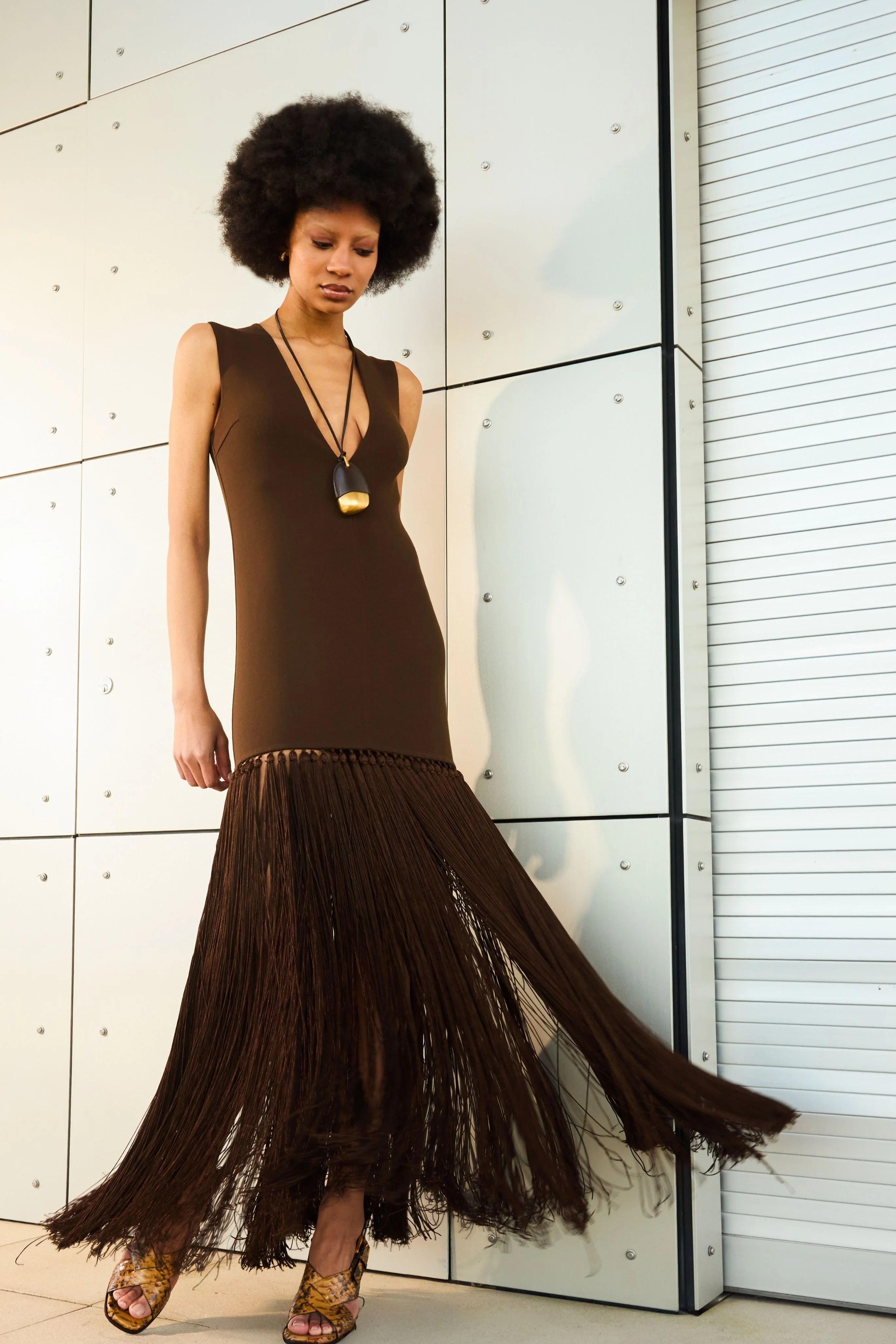 V-Neck Tassel Dress - Image 3
