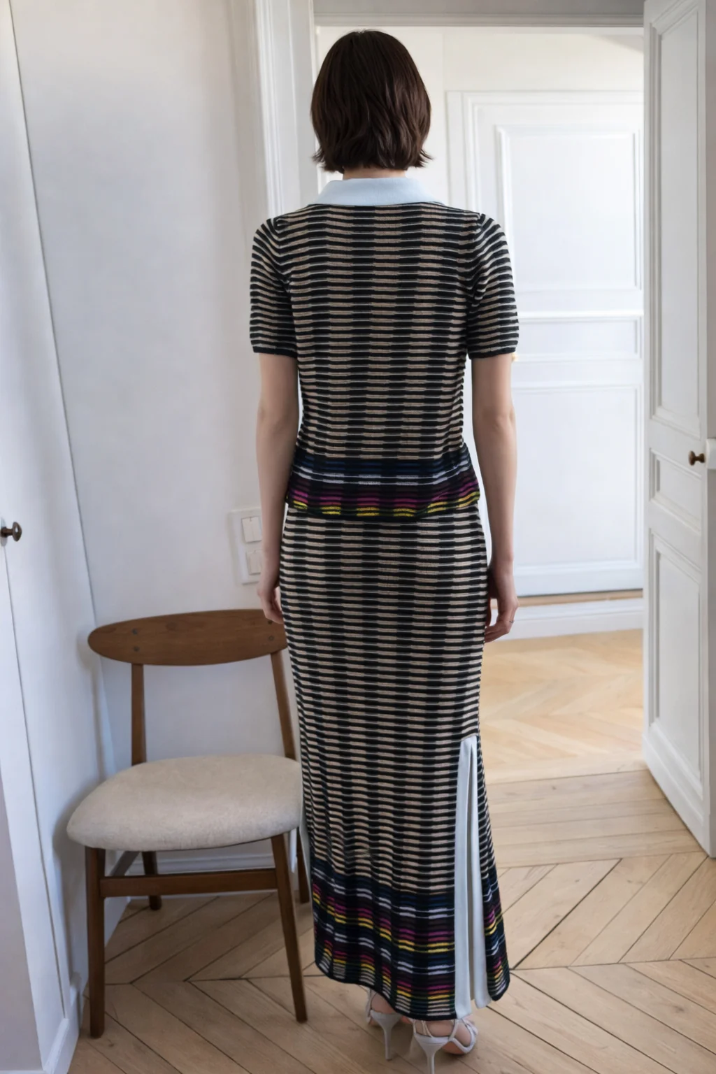 Wave Knit Pencil Skirt - Image 3