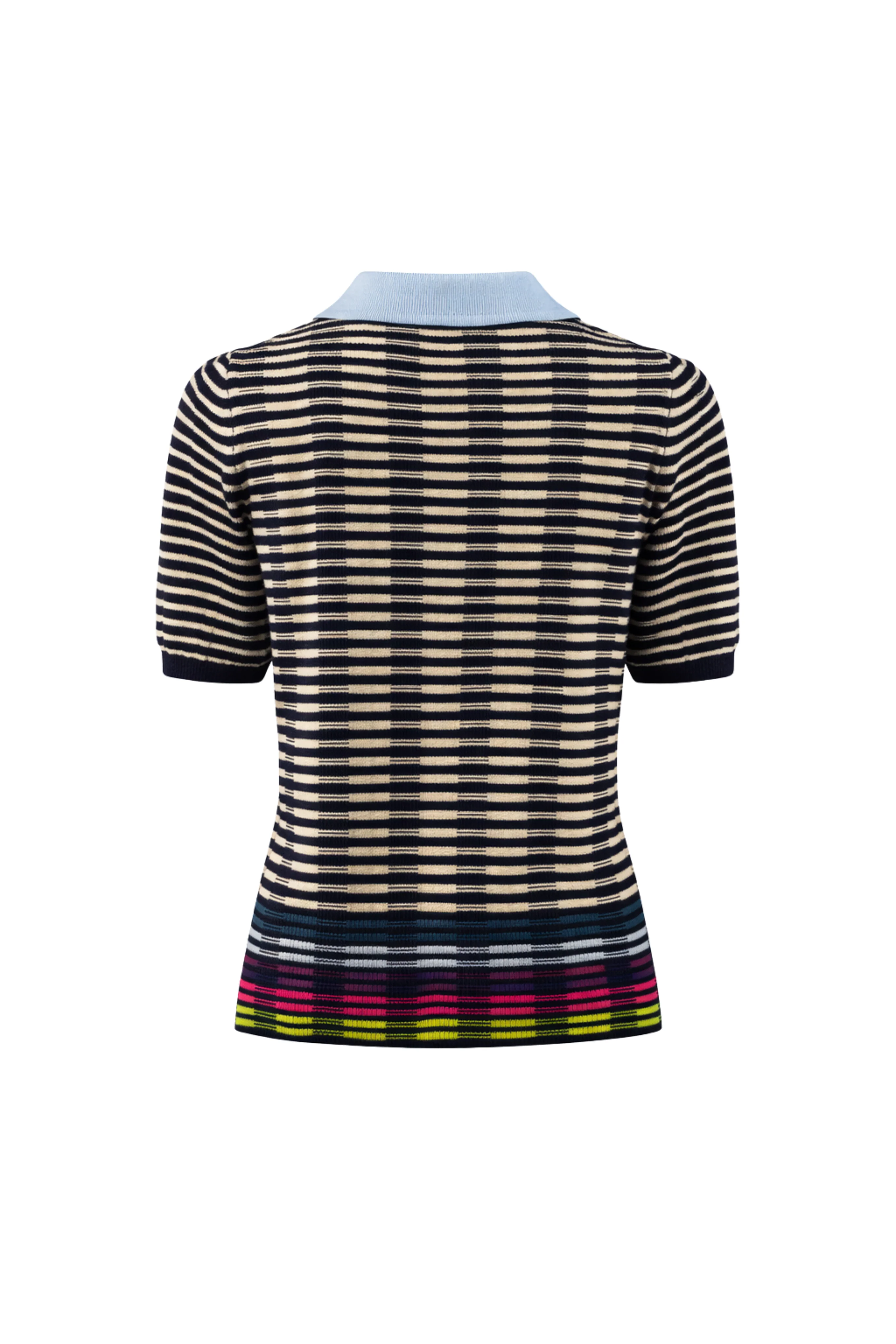 Wave Knit Short Sleeve Polo Shirt - Image 2
