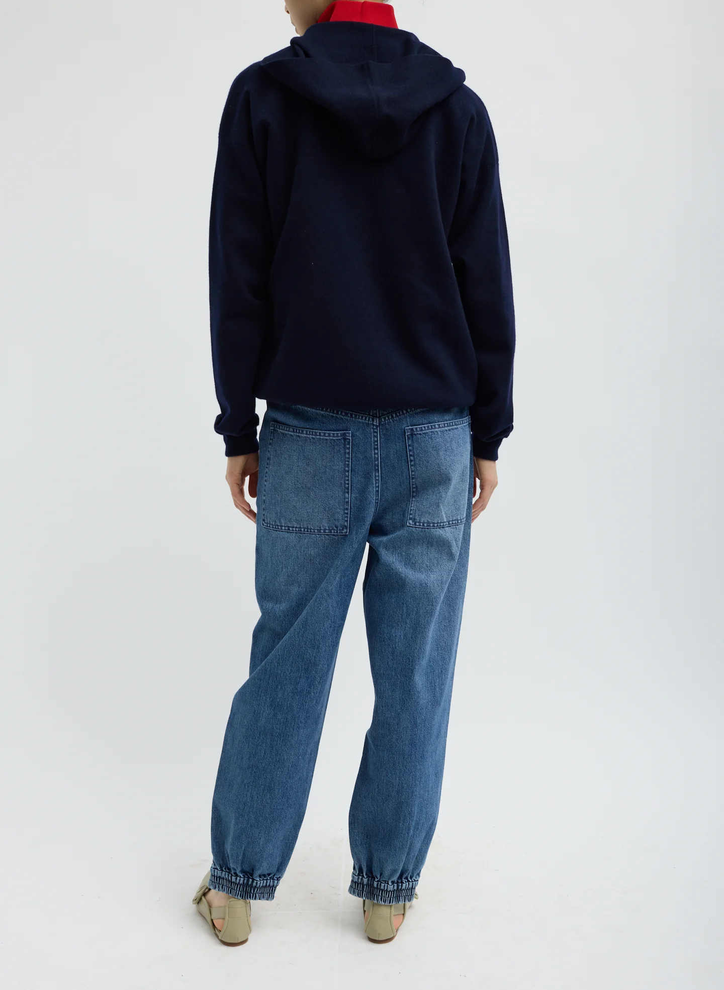Zippered Denim Jogger - Image 4